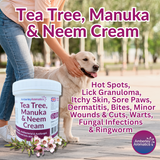 Tea Tree, Manuka & Neem Cream 250ml Jar