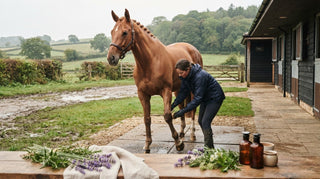 Mud fever prevention in wet weather: a gentle routine for horses