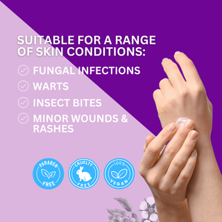 Lavender, Manuka & Neem Cream - Suitable for Sensitive Skin. Antibacterial, for Itchy, Sore & Dry  Cracked Skin