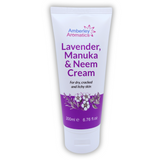 Lavender, Manuka & Neem Cream - Suitable for Sensitive Skin. Antibacterial, for Itchy, Sore & Dry  Cracked Skin