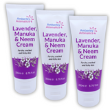 Lavender, Manuka & Neem Cream - Suitable for Sensitive Skin. Antibacterial, for Itchy, Sore & Dry  Cracked Skin