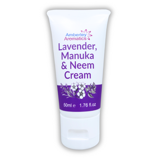Lavender, Manuka & Neem Cream - Suitable for Sensitive Skin. Antibacterial, for Itchy, Sore & Dry  Cracked Skin