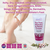 Tea Tree, Manuka & Neem Cream AND Lavender, Manuka & Neem Cream COMBO 1 x 200ml of each