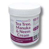 Tea Tree, Manuka & Neem Cream - Suitable for Sensitive Skin. Antibacterial, for Itchy, Sore & Dry  Cracked Skin