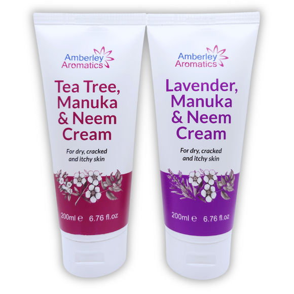 Tea Tree, Manuka & Neem Cream AND Lavender, Manuka & Neem Cream COMBO 1 x 200ml of each