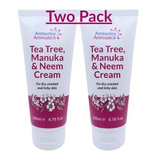 Tea Tree, Manuka & Neem Cream 2 Pack 200ml Tube Bundle